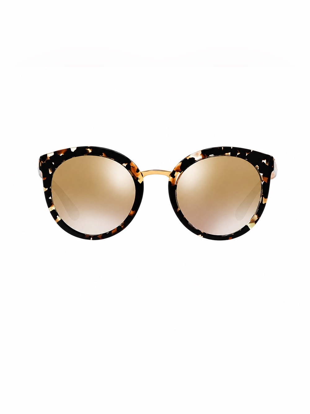 Dolce & Gabbana Gold and Tortoiseshell Designer Eyewear - Picture 2 of 3